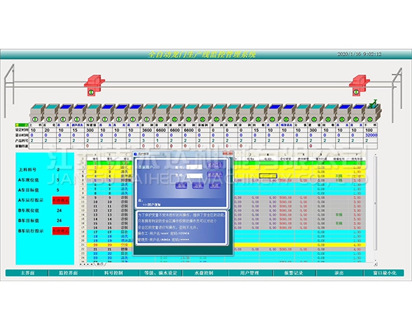 丽水全自动龙门生产线监控管理系统